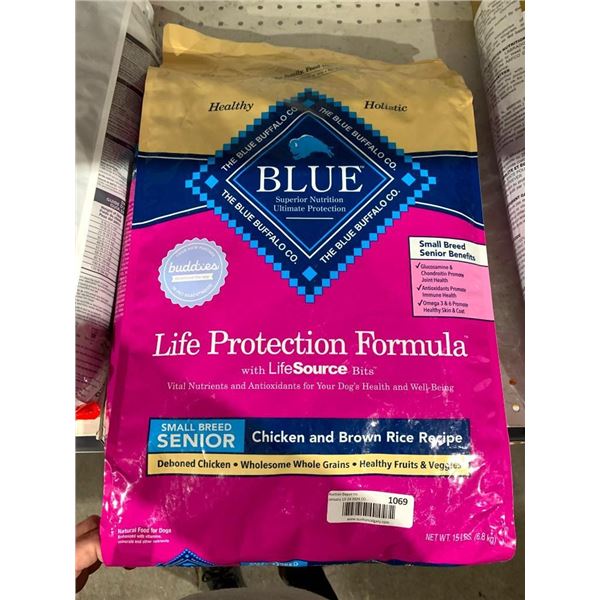 Blue Buffalo Life Protection Formula Chicke & Brown Rice Senior Dog Kibble 15Lbs