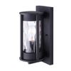 Image 3 : Canarm Alea 1-Light Outdoor Wall Sconce - 11-in - Matte Black