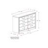 Image 2 : Cor-Living NPT-300-W 8 Drawer Dresser  Newport Collection - Color Brown
