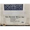 Image 1 : Geo 3 Pce beveled Mirror Set 18 x 18 inches