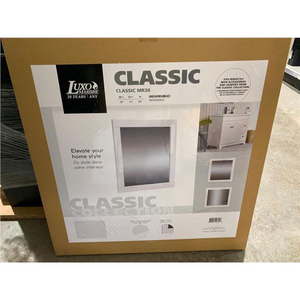 Luxo Marble Classic Mirror 28x.25x30"