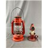 Image 1 : Vintage Chalwyn Tropic Oil Lantern w/ Glass Insert. Approx. 9 1/2" T & Vintage Metal Aladdin Oil Lam