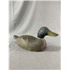 Image 1 : Vintage Hand Carved & Painted Wood Duck Decoy w/ Bead Eye. Approx. 17" L