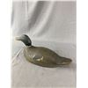 Image 2 : Vintage Hand Carved & Painted Wood Duck Decoy w/ Bead Eye. Approx. 17" L