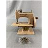 Image 1 : Vintage Mini Metal Singer Sewing Machine. Made In Great Britian. Approx. 7" T x 7" L