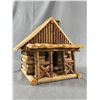 Image 2 : Nice Handmade Log Cabin. Approx. 11" x 10" x 9 1/2"