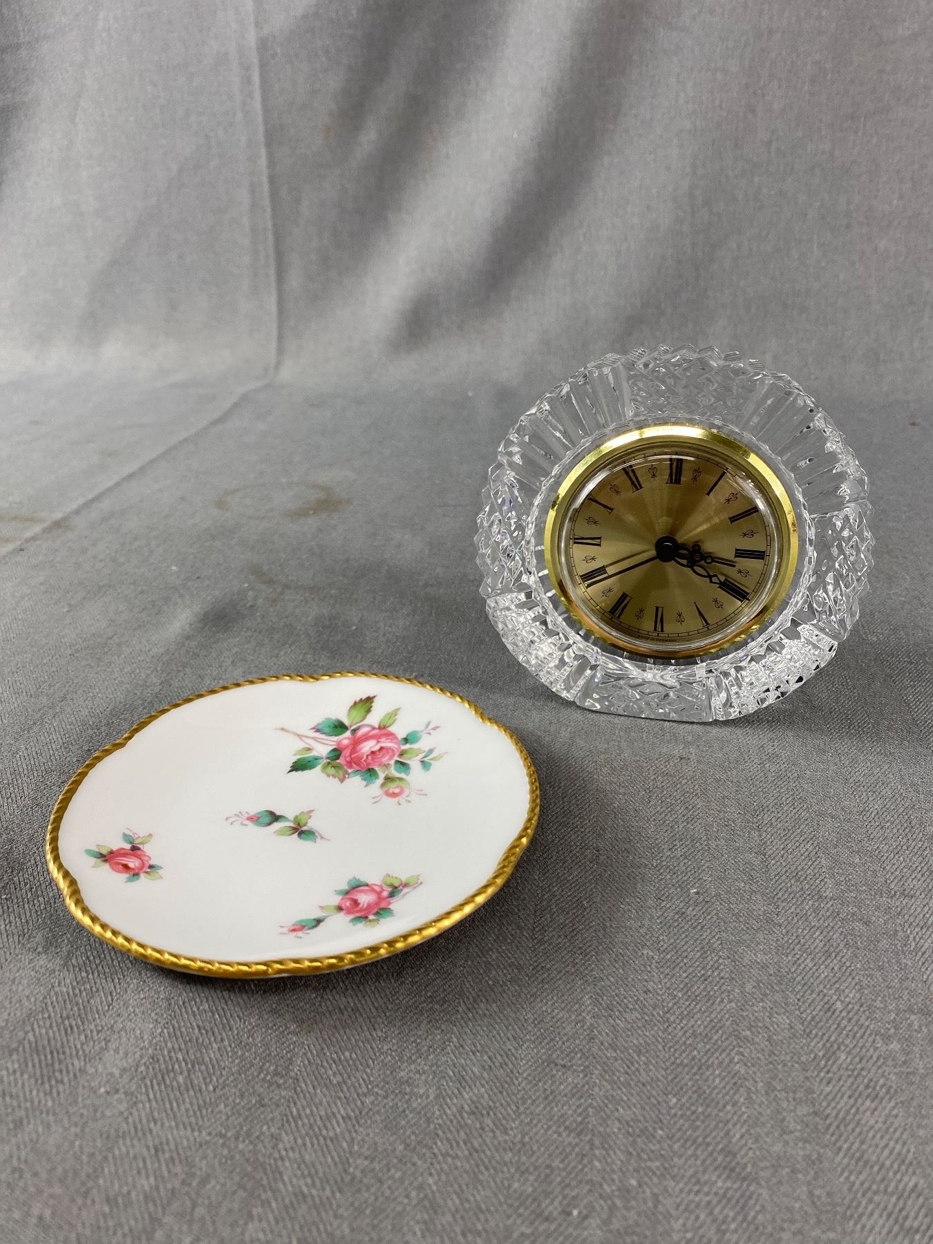 Spode Clock Gorgeous Tyrone Crystal Circular Clock- Made in Ireland-Working & Spode ...