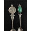 Image 2 : 5 Sterling Silver Spoons. ( One with Jade Stone) 46.8 Gr