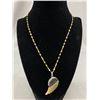 Image 1 : Lovely Angel Wing Pendant with Mother of Pearl on 925 Sterling Italy Chain with a Gold Wash