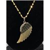 Image 2 : Lovely Angel Wing Pendant with Mother of Pearl on 925 Sterling Italy Chain with a Gold Wash