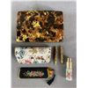 Image 1 : Vintage Jewelry Box with Contents & Ladies Accessories Including Limoges France Perfume Bottle