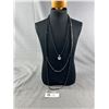 Image 1 : Extra Length Multistrand Designer Necklace Marked Nuancee