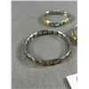 Image 2 : 3 Italian Stainless Steel Link Bracelet w/ Designs