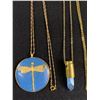 Image 2 : Ornate Vintage Bracelet + 3 Pendants w/ Chain Necklaces
