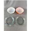 Image 1 : Vintage Pyrex/Fire King Lot - Bowls & Plates/Lids. Approx. 8 1/2" Diam