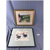 Image 1 : 2 Vintage Wood Framed Pictures - 'Desert Bungalow' By Mildred Irene Dibb 1946 (Approx. 15 1/2" x 18 