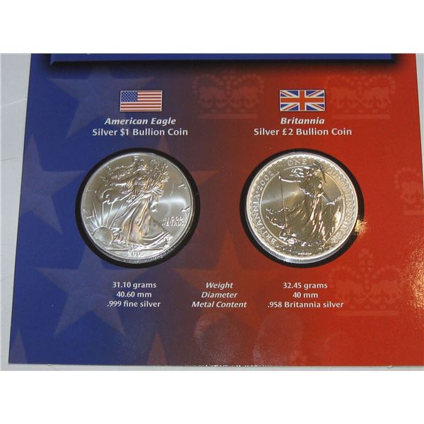 2003 Legacies of Freedom U.S. & United Kingdom Silver Bullion Coin Set