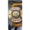 Image 2 : WOODEN WINE RACK AND LIFE BOUY STYLE CLOCK