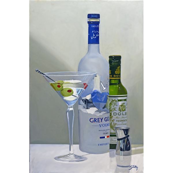 Thomas Stiltz – Grey Goose Martini Original Oil on Stretched Canvas