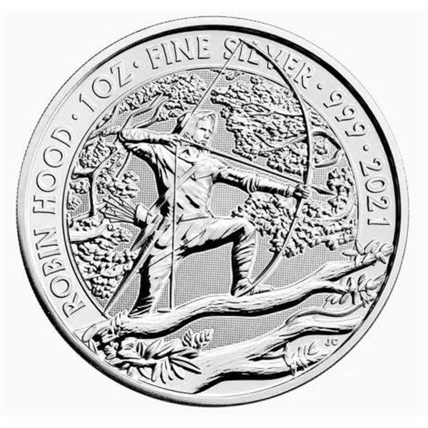 1-OZ 2021 ROBIN HOOD 999 FINE SILVER COIN