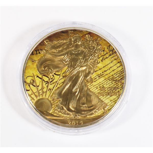 2014 USA 1-OZ CONSTITUTION COLOURED AND GILDED