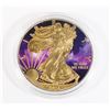 Image 1 : 2016 USA 1-OZ "SPACE" COLOURED AND GOLD PLATED