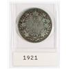 Image 1 : 1921 CANADA 25CENT QUARTER (80% SILVER)