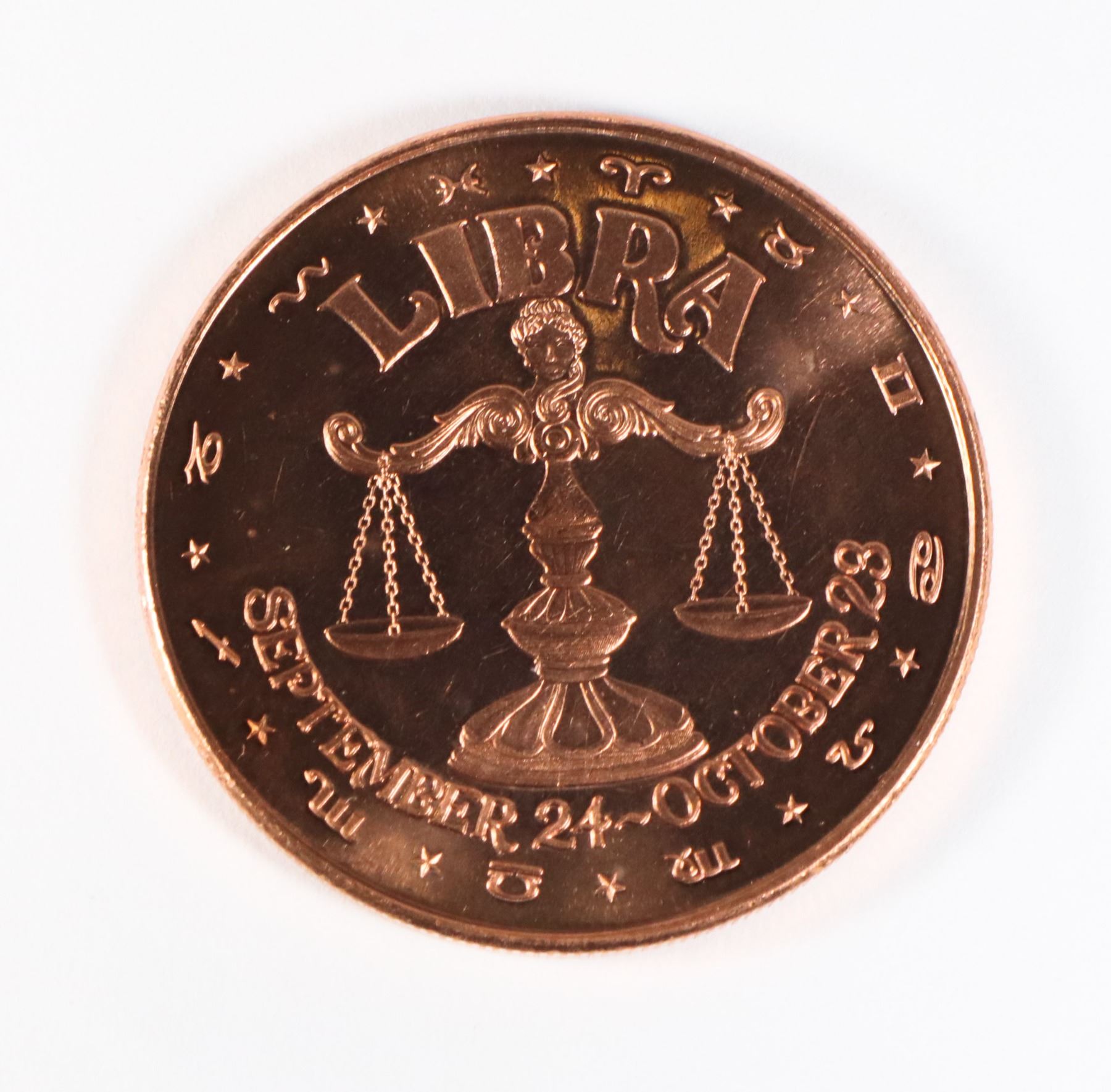 1-OZ FINE COPPER ROUND LIBRA