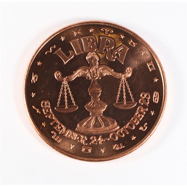 1-OZ FINE COPPER ROUND LIBRA