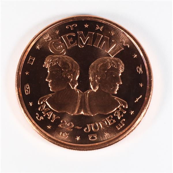 1-OZ FINE COPPER ROUND GEMINI