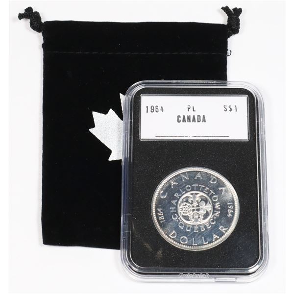 1964 CANADA SILVER DOLLAR -PROOF LIKE- COMES IN