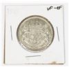 Image 1 : 1945 CANADA 50 CENT VF-EF COIN (80% SILVER)
