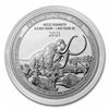 Image 1 : WOOLY MAMMOTH PREHISTORIC LIFE 2021 1-OZ SILVER