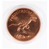 Image 1 : 1-OZ FINE COPPER VELOCIRAPTOR ROUND IN CAPSULE