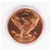 Image 2 : 1-OZ FINE COPPER VELOCIRAPTOR ROUND IN CAPSULE