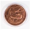 1-OZ FINE COPPER TYRANNOSAURUS REX ROUND IN