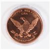 Image 2 : 1-OZ FINE COPPER TYRANNOSAURUS REX ROUND IN