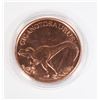 Image 1 : 1-OZ FINE COPPER GIGANOTOSAURUS ROUND IN CAPSULE