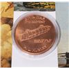 Image 2 : 1-OZ FINE COPPER ROUND -HUNLEY- IN CAPSULE, COMES