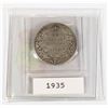 Image 1 : 1935 CANADA 25 CENT (80% SILVER/ 0.15-OZ SILVER)