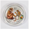 Image 2 : 2016 AUSTRALIA YEAR OF THE MONKEY COLOURED 1-OZ