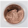 Image 1 : 1-OZ FINE COPPER ROUND -ICE AGE- WOOLLY MAMMOTH