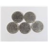 Image 1 : FIVE CANADIAN SILVER DIMES (0.3-OZ SILVER WEIGHT)