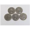 Image 2 : FIVE CANADIAN SILVER DIMES (0.3-OZ SILVER WEIGHT)