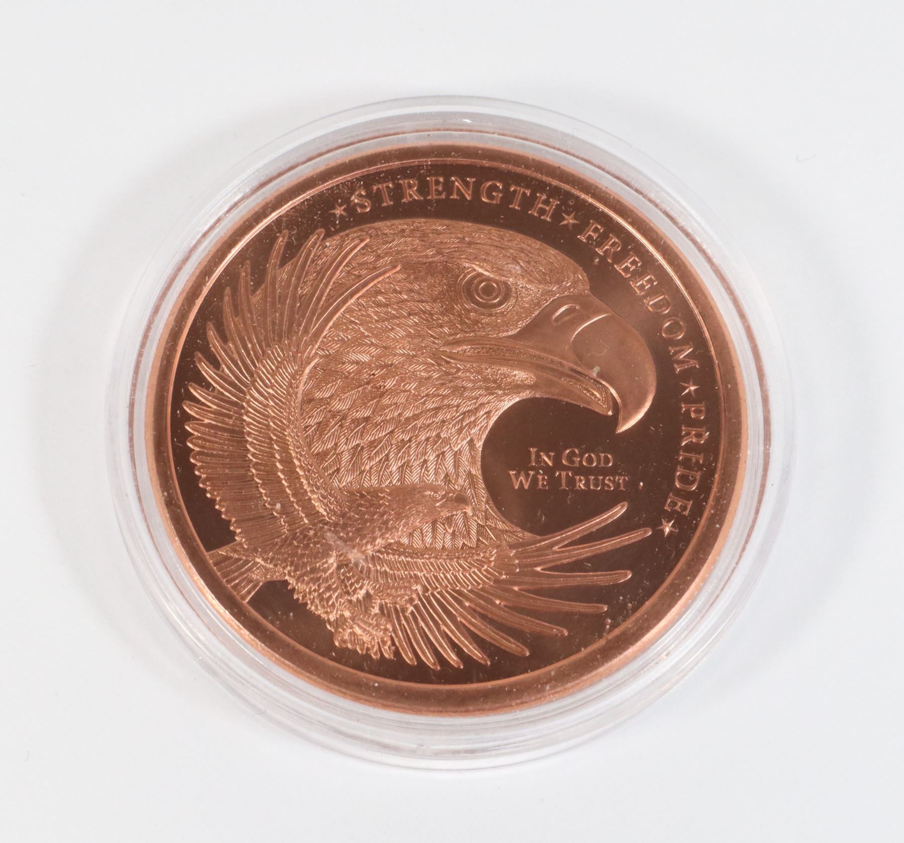 2-OZ GSM COPPER EAGLE ROUND IN CAPSULE