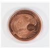 Image 1 : 2-OZ GSM COPPER EAGLE ROUND IN CAPSULE