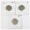 Image 1 : 1931, 1935, 1936 CANADA 5 CENT COINS