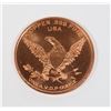 Image 2 : 1-OZ PURE COPPER AMERICAN PROSPECTOR COPPER ROUND