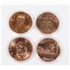 Image 1 : FOUR 1-OZ TRUMP THEMED COPPER ROUNDS IN CAPSULES