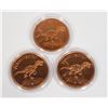 Image 1 : THREE VELOCIRAPTOR COPPER ROUNDS IN CAPSULES